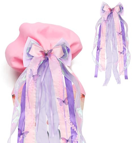 BEIMEIII Schultüte Schultüten Schleife Zuckertüten Schleife Schultüte Dekoration Schultütenschleife Zuckertüten Bastelset zur Einschulung Hellviolett