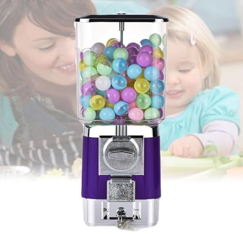 Retro Capsule Coffee Candy Vending Machines, with 50 Tokens&100 Empty Balls, Coffee Capsule Vending Machine Storage Holder, Gumball Dispenser Machine(G)