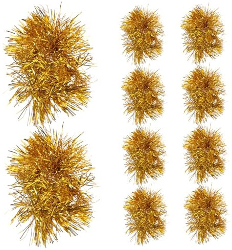 ARTSEWPLY 10stücke Goldene Pompons Fürs Cheerleading Mit Armband-Design Leichte Requisite Für Sportveranstaltungen Und Tanzgruppen Zubehör Für Fans Und Cheerleader