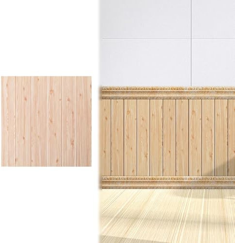 Dalle de Plafond Panneaux Muraux Imitation Bois pour Véranda / Plafond Extérieur, Papier Peint Décoratif pour Plafond avec Adhésif Puissant, Dalles de Plafond Suspendu pour Restaurant(E,50 pack)