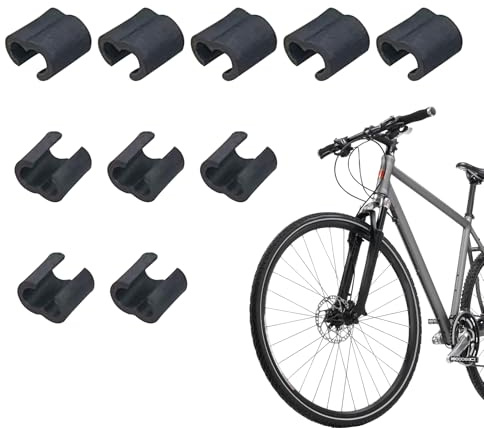 Fermacavo per Bicicletta - 10X Guida Cavi Freno con Fascette Organizzatrici - di Gestione Cavi per Bici da Montagna e Strada