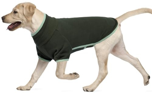 Hundemantel Fleece, Rollkragenpullover Hundejacke Mittelgroße Hunde Winter Hundebekleidung Fleece(Armeegrün, L)