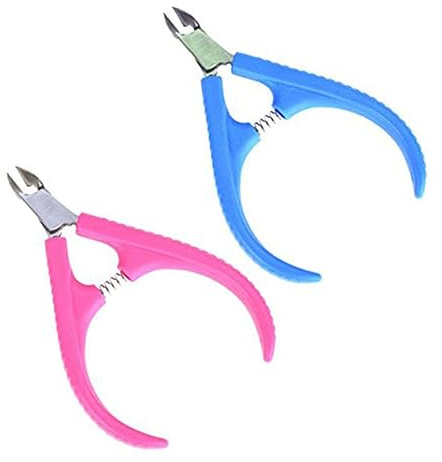 SAFIGLE Cortaúñas para Cutículas y Pedicura de Acero Inoxidable Resorte Amortiguador, Adecuado para Uso en Casa y Salones, Herramienta Precisa para Uñas Encarnadas Color Aleatorio