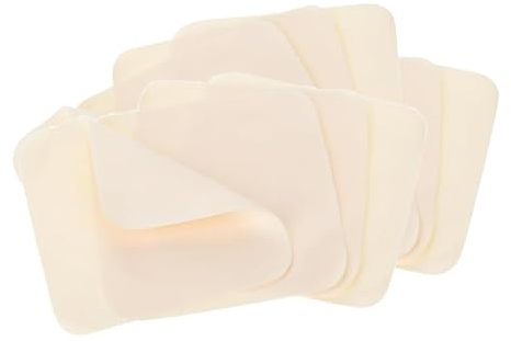 25pcs Pre-cut Chamois Leather Pottery Tool Multipurpose Cleaning Cloths Suede Cloths for Cell Phones Doors, beige