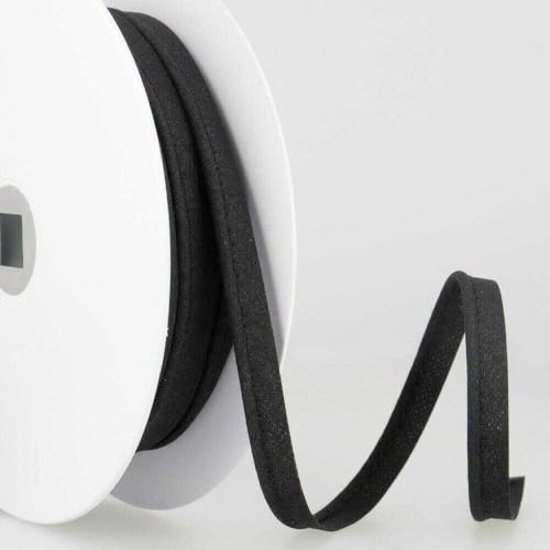 5mm Flanged Cord Piping 801D, 014 Black, 4 Metres