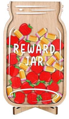 Jar Classroom - di token in legno per comportamenti positivi, monitoraggio degli obiettivi con premi divertenti, strumento di insegnamento per i bambini delle scuole, apprendimento di r
