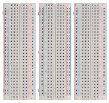 Zodazoqa 3pcs Breadboard 830 Point Solderless Prototype PCB Board Kit for Proto Shield Distribution Connecting Blocks for Arduino UNOR3 MEGA NANO