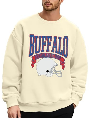 Generisch Sudadera para hombre con diseño retro de fútbol americano