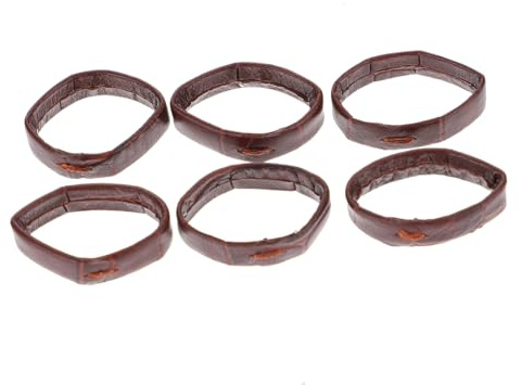 ERINGOGO Passants en Cuir Véritable pour Bracelet de Montre 22mm – Lot de 10 Pièces – Accessoires pour Montres Classiques – Anneaux Décoratifs Marron Foncé – Compatibles Bracelets
