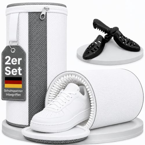 Schuhwaschbeutel Waschmaschine, 2er Schuhwaschbeutel mit Schuhspanner. | Schuhspanner inbegriffen,Lock Reißverschluss,38*18 cm,3D-Net,ideal für Sneaker & Schuhe