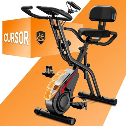 Home Exercise Bike Fitness Bike Silent with Adjustable Resistance Handlebar and Seat LCD Display Breathable Seats for Cardio Training