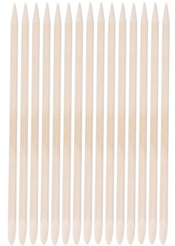 50 Pezzi Bastoncini in Legno per Cuticole e Manicure | Beige, per Pulizia e Lucidatura Unghie, Utensili per Cura delle Mani, Confezione da 50 Pezzi