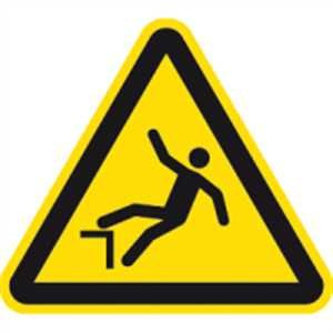 Schild Warnung vor Absturzgefahr 20cm sl PVC gemäß ISO 7010, W008