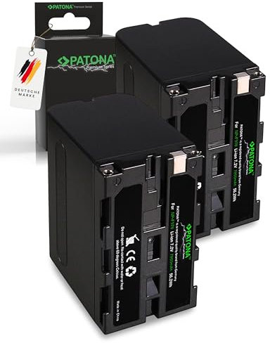 PATONA 2X Premium NP-F970 Batería 7800mAh Compatible con videocámaras Sony, Indicadores LED, iluminación, luz de Video, monitores, cámara, Battery NP-F550 NP-750 NP-F950 NPF970 NP F970