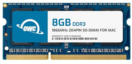 OWC 8GB (1 x 8GB) 1867 MHz DDR3 SO-DIMM PC3-14900 204 Pin CL11 Actualización de Memoria, (OWC1867DDR3S8GB)