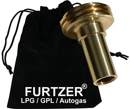 Furtzer LPG GPL Autogas Tankadapter M16 ACME Innengewinde lang Adapter mit Stoffbeutel