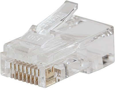 Klein Tools VDV826-703 Pass-Thru Modular Data Plug, RJ45 CAT6, Gold Plated, Pass Through Connectors 50-Pack
