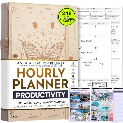 Freedom Mastery - Weekly & Monthly Planner | Gratitude Journal for Woman & Men | Personal Organiser for Productivity & Mental Health | Include Stickers & Foldable Vision Board – A5 (5.8 x 8.3)