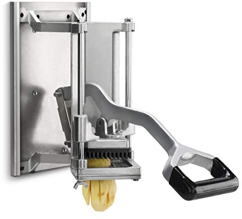 New Star Foodservice 1028935 Extra Heavy Duty French Fry Cutter 1/2 with Wall Bracket, Fixed Counter or Wall Mount Silver