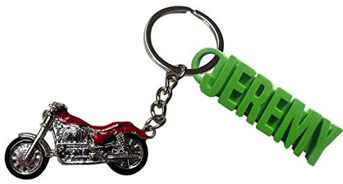 Publisit Porte-Clés Moto Personnalisé avec Votre Prénom, Moto en Métal, Porte Clé pour Homme et Femme, Motard, Biker