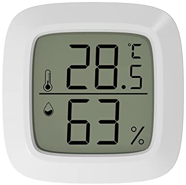 Room Thermometer Mini Hygrometer Thermometer Hygrometer Thermometer with Clear LCD Display and Face Icons LCD Digital Thermometer Hygrometer Temperature Humidity Meter