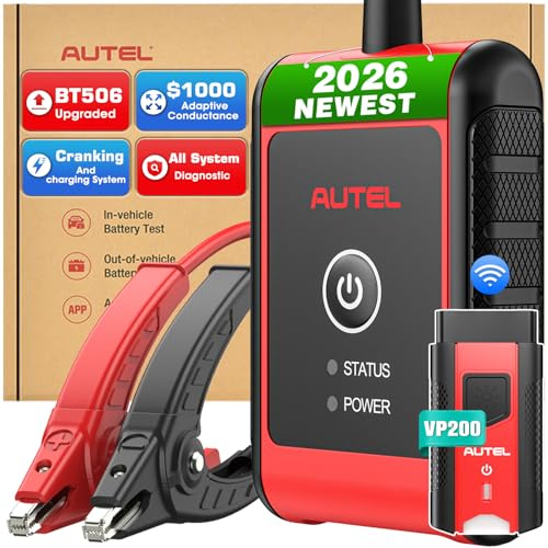 Autel Battery Tester MaxiBAS BT508, Upgraded of BT506, 6V 12V 100-2000 CCA Load Tester, Auto Battery Analyzer Charging Cranking System, Adaptive Conductance (Worth $1000), All System Diagnostic Tool