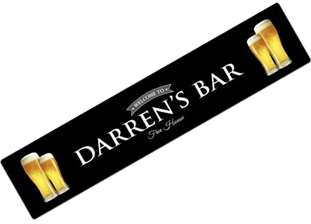 L101 Läufermatte, personalisierbar, klein, bedruckt, Schwarz