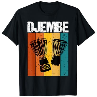 Percussion Djembe Trommel für Jungen und Mädchen Retro Cool T-Shirt