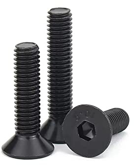 5Stück M8×100mm 10.9 Klasse Schwarz legierter Stahl flache Senkkopf Allen Sockel Schrauben