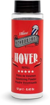 Beardburys Hover Volume Hair Powder Refill, Polvo para Peinar el Pabello con Fijación Fuerte, Flexible y Natural con Acabado Mate, Agrega Textura y Volumen al Cabello Fino, 12 g