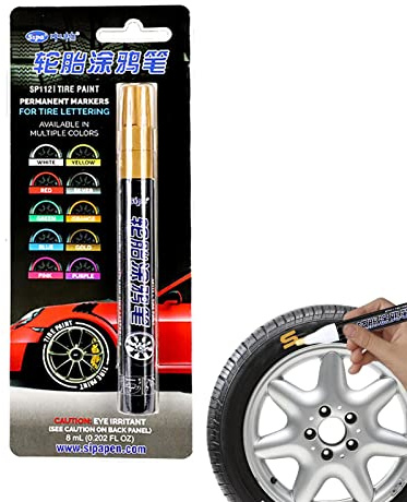 Onlynery Peinture pour marqueur Pneu,Peinture Stylo Marqueur Imperméable, Marqueurs pneus pour pneus Voiture, Stylo étanche pour pneus Voiture, Convient pour Le Caoutchouc, Le métal, Le v