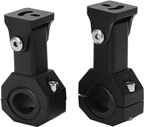 Headerbs Support de Phare de Moto, 2 Pièces Support de Montage de Projecteur M5 Ouverture 18mm à 30mm Support de Pince de Phare Réglable pour Motocross Hors Route ATV UTV