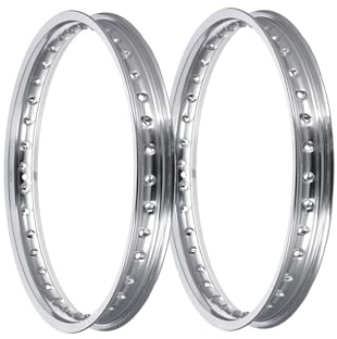Set: 2x Felge 1,5 x 16 Alufelge poliert - für Simson S50, S51, KR51 Schwal