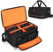 Luxja Bolsa de Luz de Discoteca para 4 Focos LED Par, Caja para Luces Escenario con Divisor Interior y Bolsillos para Accesorios, Negro