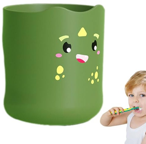 Lesunbak Gobelet à Brosse à Dents pour avec poignée, 300 ML, Tasse à Brosse à Dents pour Salle de Bain, Motif Dessin animé – Gobelet Ergonomique incassable pour Brosse à Dents, Dentifrice,