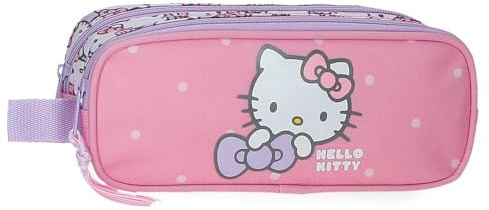Hello Kitty My Favourite Bow, Federmäppchen für Kinder, aus Polyester, ideale Größe für den Rucksack von Joumma Bags., Rosa, Federmäppchen