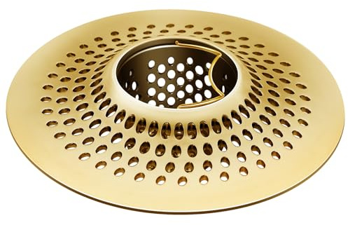 LEKEYE Shower Drain Hair Catcher/Bathtub Drain Strainer/Shower Stall Drain Protector (Bronze Stainless Steel)