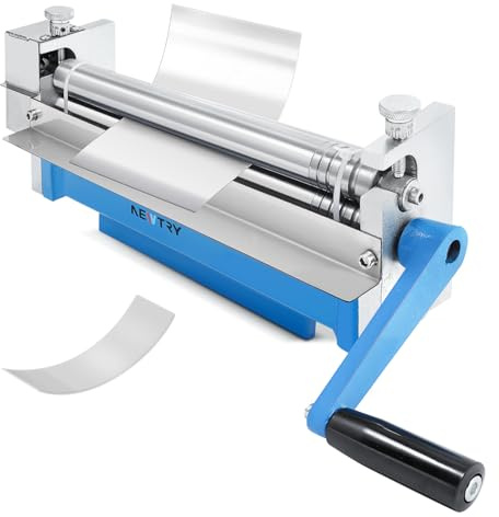 NEWTRY Slip Rolling Biegemaschine, Metallplattenbiegemaschine mit 2 abnehmbaren 32 cm Gleitrollen, Slip Rolling Biegemaschine geeignet für Stahl, Edelstahl