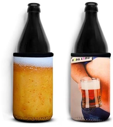 Bäng Läng Flaschenkühler für Bierflaschen und Dosen – (0,5l) – Langhaltende Kühle, Bare Beer 2stk.