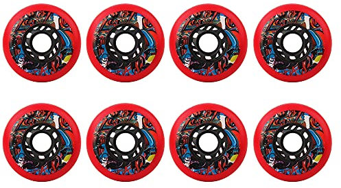 Generisch Rollschuh Skating Räder Indoor/Outdoor Inline Skate Rollen Räder 90A Inline Skate Ersatzrollen PU Verschleißfeste Rollen Inline Hockey Ersatzrollen 76mm 80mm