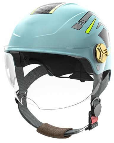 Aperto Caschi da Moto Portatile Jet Casco Scodella ECE Omologato retrò Motociclo Aperto Faccia Casco Donna Uomo Scooter Casco per Moto, Adult Cruiser Chopper Mezzo Casco