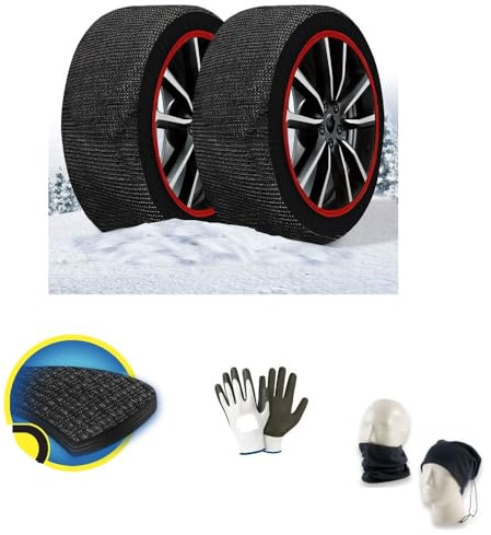 Chaussettes À Neige pour Pneu 275/55 R20 Cercle 20 Mesure XXXL Paire Chaussettes À Neige APPROUVÉ pour SUV 4X4 FOURGONNETTES ANTIDÉRAPANT pour Route Entre Glace ET Neige Tissu en POLYPROPYLÈNE