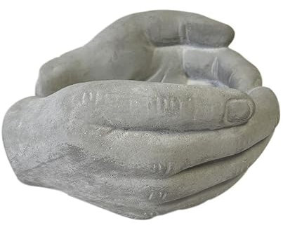 ROCKING GIFTS Vaciabolsillos de Cemento Forma de Mano 18 cm