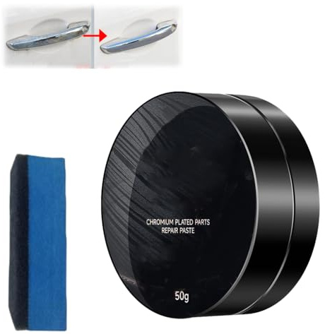 Chrome Plated Parts Polishing Paste, Multipurpose Car Decorative Strip Repair, Fast Repair Of Chrome-Plated Parts, Suitable For Chrome Plating Electroplating Metal Surface (1)
