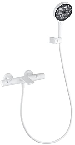 thermostatic shower mixer white bath mixer taps with shower wall mounted bathroom taps with shower mixer, b, without shower head holders