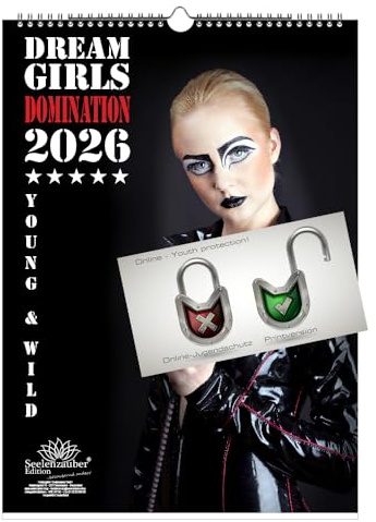 Sexy Dreamgirls Domination Domina BDSM Fetisch Girls DIN A3 Kalender für 2026 Erotik - Seelenzauber