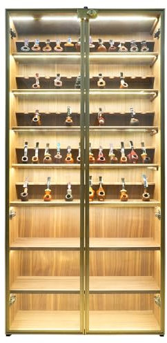MUXIANG Tobacco Pipe Cabinet Smoking Pipe Collection Rack Stand Hold 60 Pipes