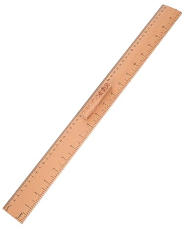 Gadpiparty Holzlineal mit Doppelten Skalen Nählineal für Stoffe und Kleidung Robustes Lineal für Quilten und Basteln Leicht Transportierbar