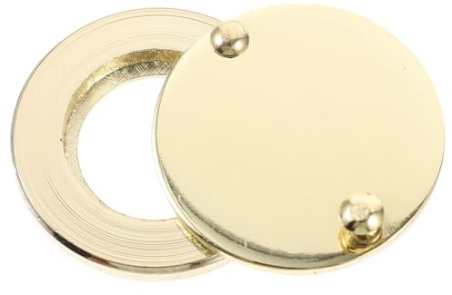 FIXOSHEE Door View Protector with Rotating Peephole Privacy Cover, 16mm Gold Metal Peephole Cover Plate for Apartment Door Security and Anti-Theft Privacy Protection