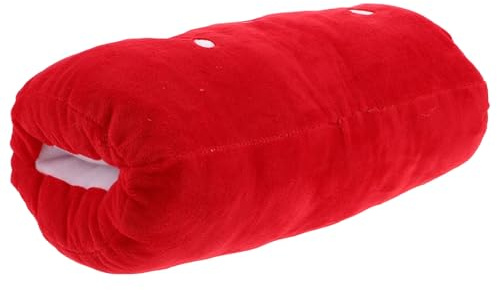ORFOFE Kuscheliges Erdbeer Plüschkissen Handwärmer Weiches Handkissen für Mädchen Dualfunktion Wärmendes Kuschelkissen Weicher Bequemer Handwärmer Dekoration
